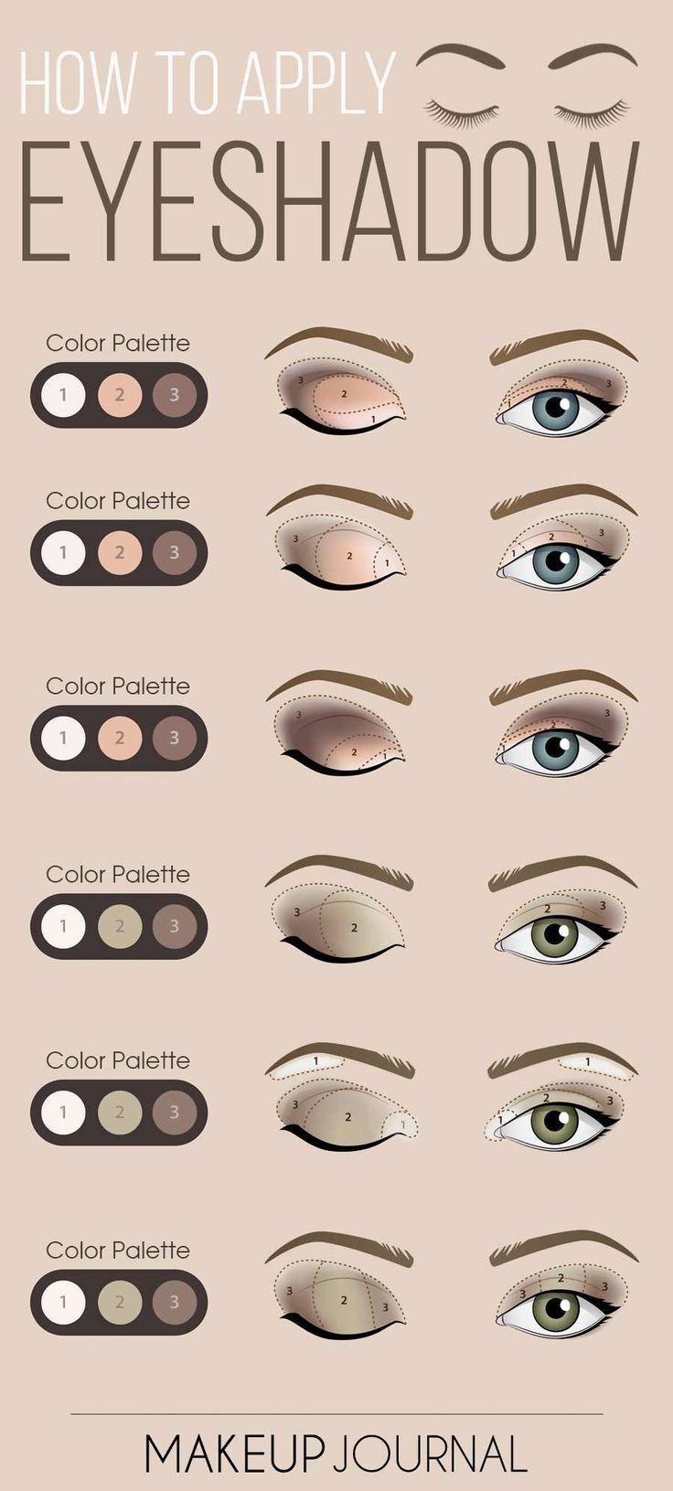 Applying eyeshadow