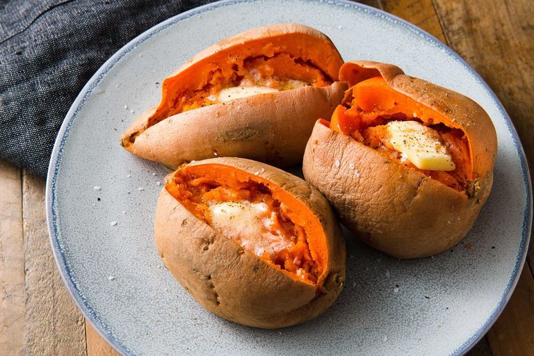 Delicious microwaved sweet potato